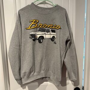 Gray Bronco Graphic Men's Sweater